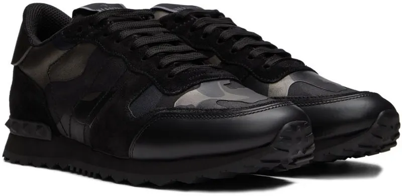 Valentino Garavani Black Rockrunner Sneakers (1Y2S0723NTA)