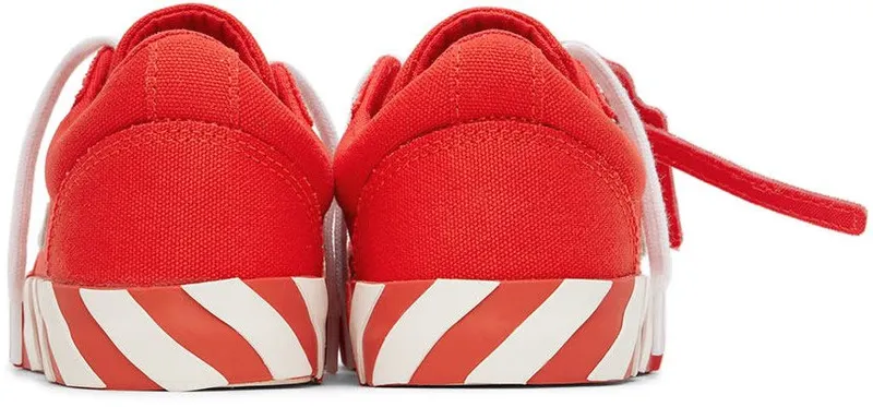 Off-White Kids Red & White Vulcanized Sneakers (OBIA003S22FAB0012501)