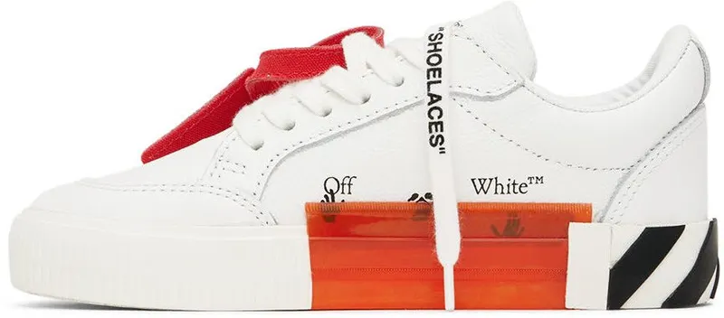 Off-White Kids White & Black Vulcanized Sneakers (OBIA003S22LEA0010110)
