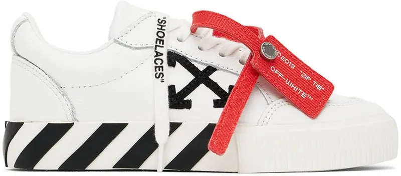 Off-White Kids White & Black Vulcanized Sneakers (OBIA003S22LEA0010110)