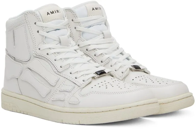 AMIRI White Hi Skel High-Top Sneakers (PF22MFS002-100)