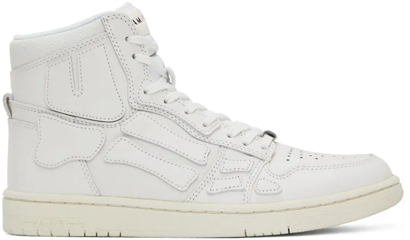 AMIRI White Hi Skel High-Top Sneakers (PF22MFS002-100)