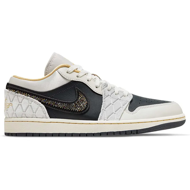 Jordan 1 Low Beaded Swoosh (DV1762-001)