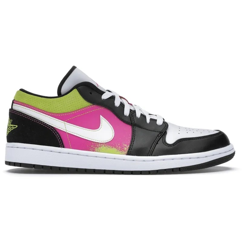 Jordan 1 Low Black Active Fuchsia Cyber (CW5564-001)
