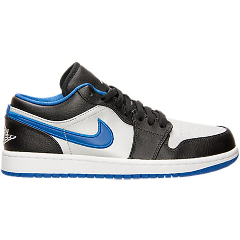 Jordan 1 Low Black Game Royal Metallic Platinum (553558-007)