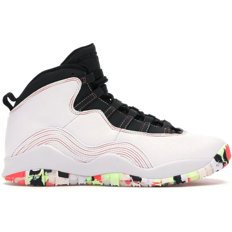 Jordan 10 Retro White Barely Volt Ember Glow (GS) (BV1843-176)