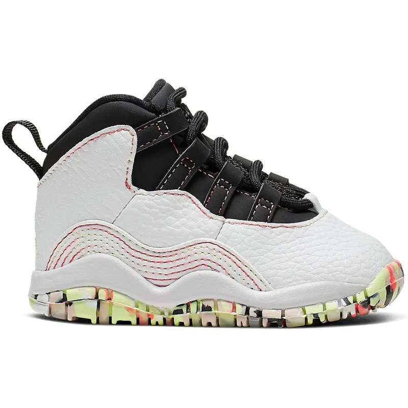 Jordan 10 Retro White Barely Volt Ember Glow (TD) (BV1845-176)