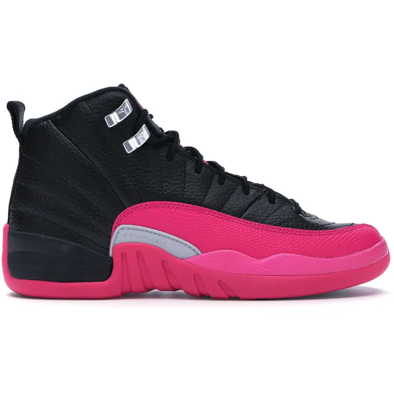 Jordan 12 Retro Black Deadly Pink (GS) (510815-026)