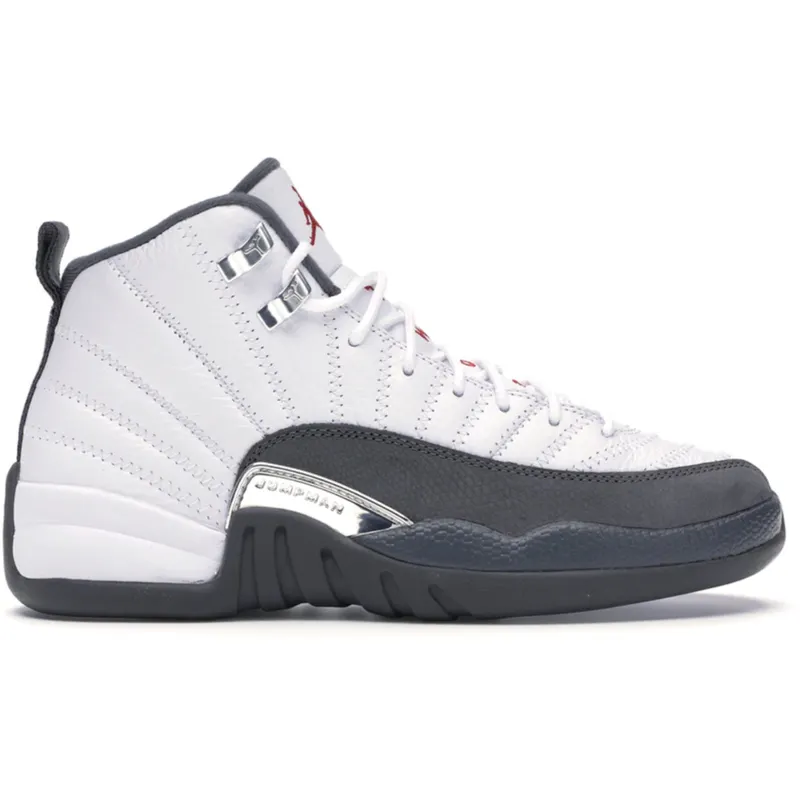 Jordan 12 Retro White Dark Grey (GS) (153265-160)