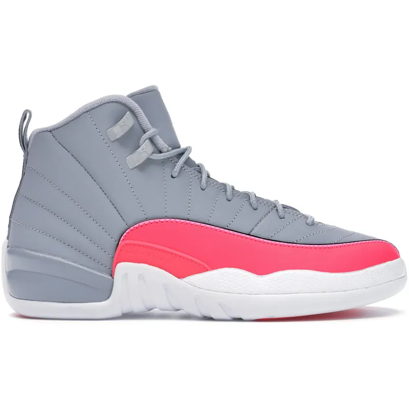 Jordan 12 Retro Wolf Grey Racer Pink (GS) (510815-060)