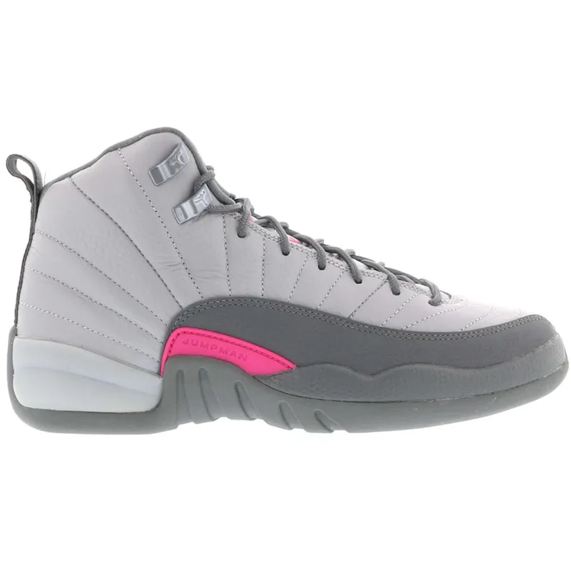 Jordan 12 Retro Wolf Grey Vivid Pink (GS) (510815-029)