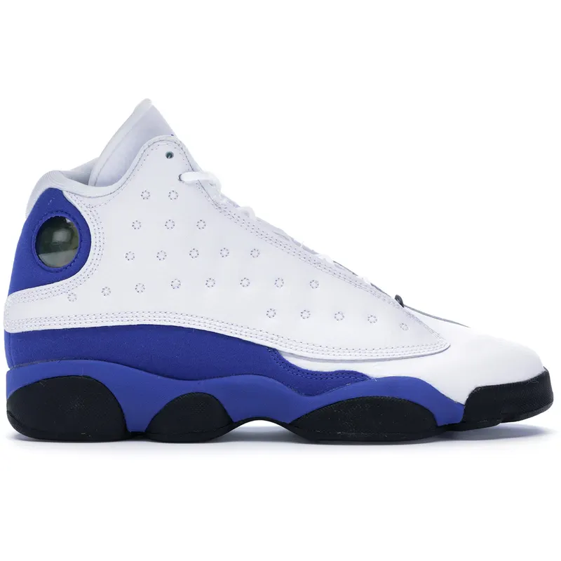 Jordan 13 Retro White Hyper Royal Black (GS) (884129-117)