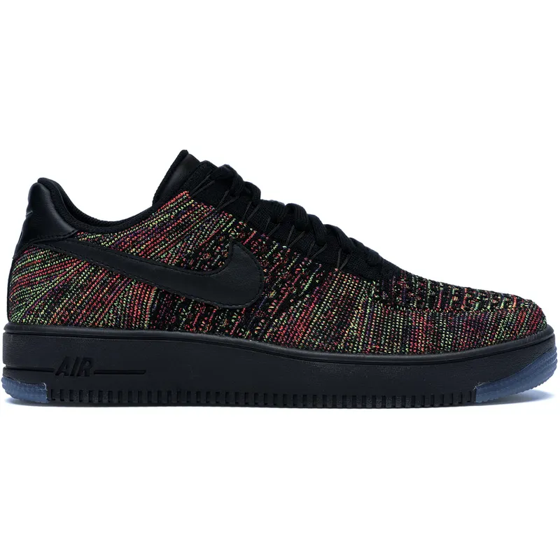 Nike Air Force 1 Low Flyknit Black Multi-Color (817419-001)