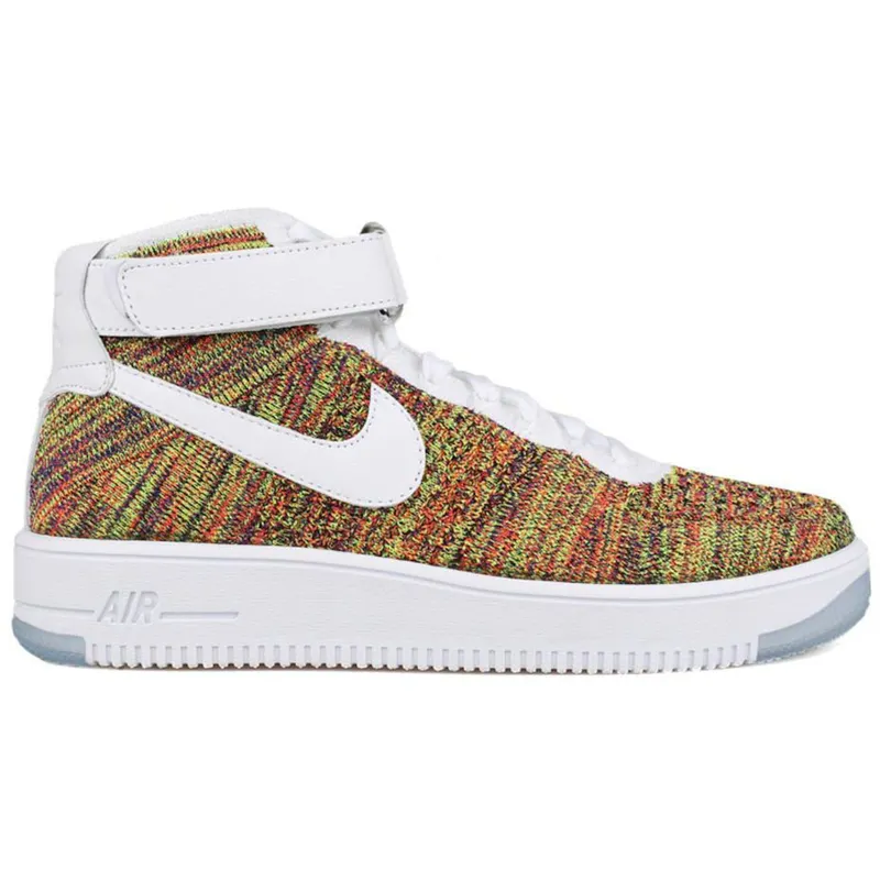 Nike Air Force 1 Mid Flyknit Multi-Color White (817420-700)