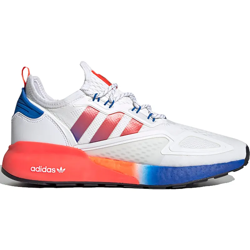 adidas ZX 2K Boost White Solar Red Blue (FV9996)