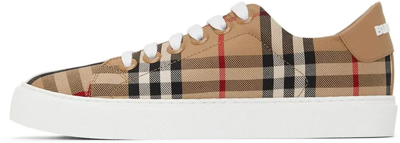 Burberry Beige New Albridge Check Sneakers (8049777)