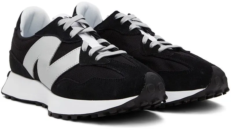 New Balance Black & Gray 327 Sneakers (MS327MM1)