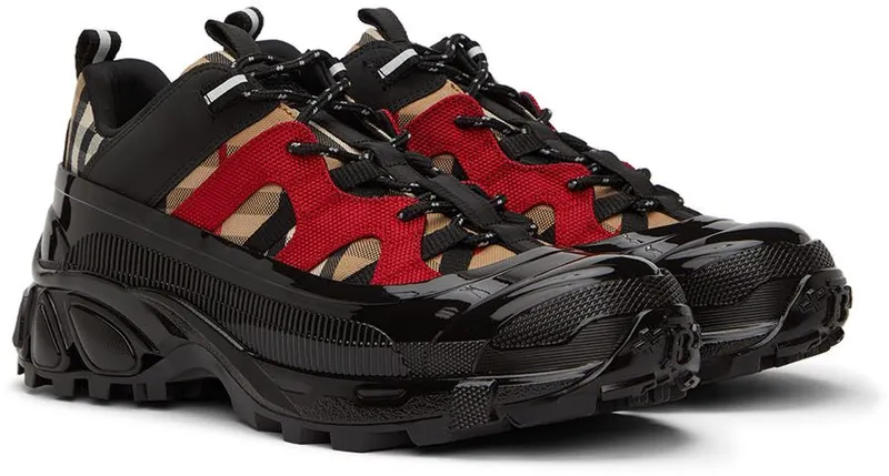 Burberry Black & Red Arthur Sneakers (8056924)