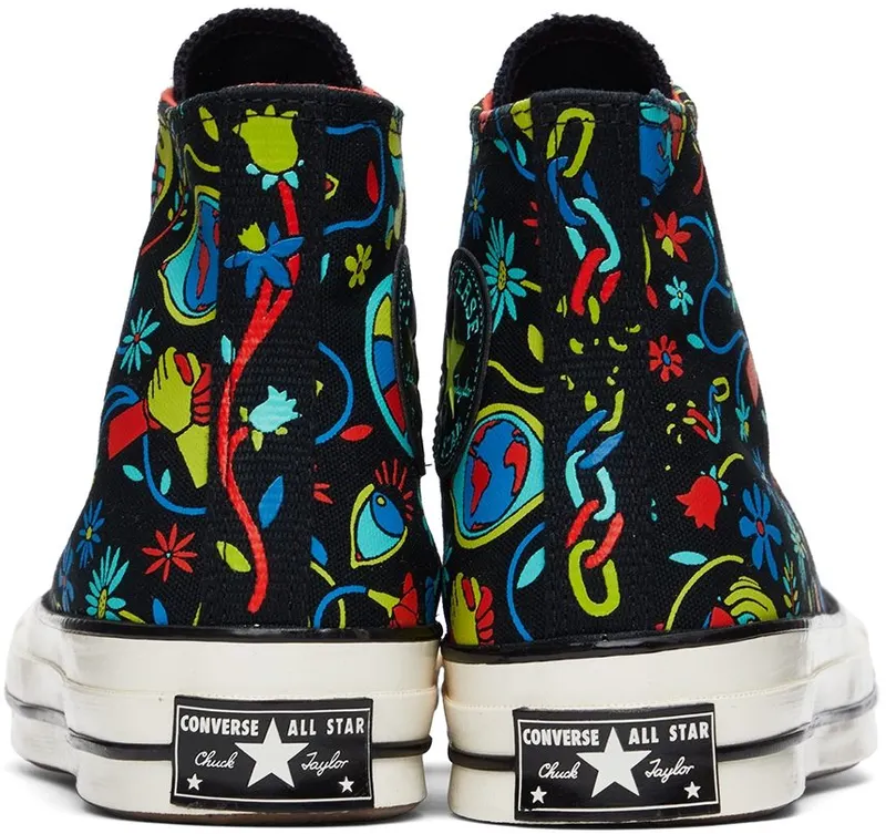 Converse Black Chuck 70 Peace & Unity Sneakers (172259C)