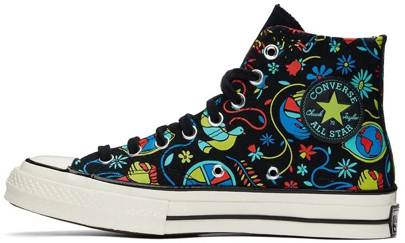 Converse Black Chuck 70 Peace & Unity Sneakers (172259C)