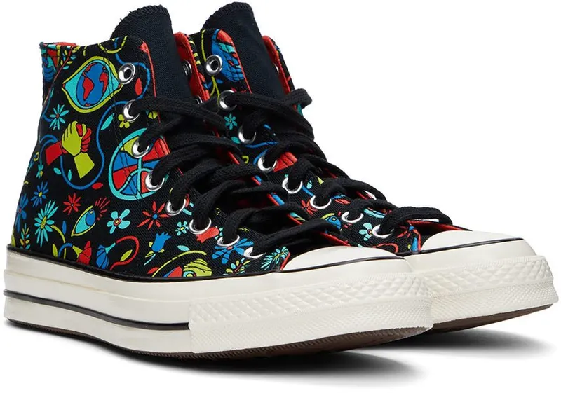 Converse Black Chuck 70 Peace & Unity Sneakers (172259C)