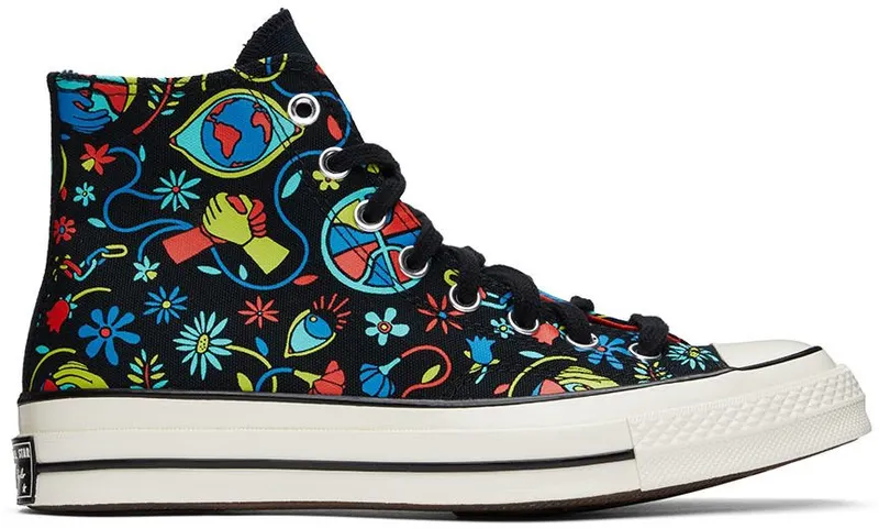 Converse Black Chuck 70 Peace & Unity Sneakers (172259C)