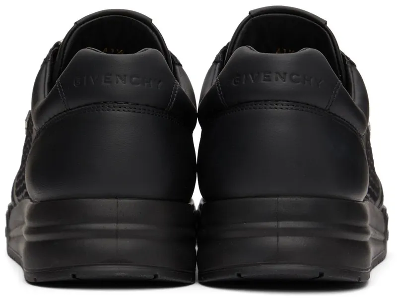 Givenchy Black Leather 4G Sneakers (BH0070H1AU001)