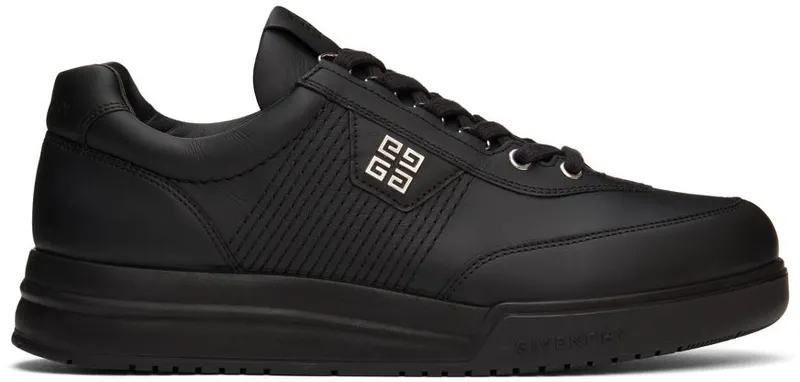 Givenchy Black Leather 4G Sneakers (BH0070H1AU001)