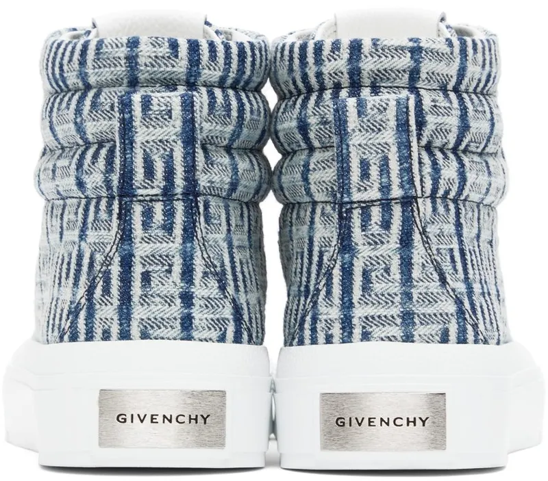 Givenchy Blue 4G City High-Top Sneakers (BE0025E1EL457)