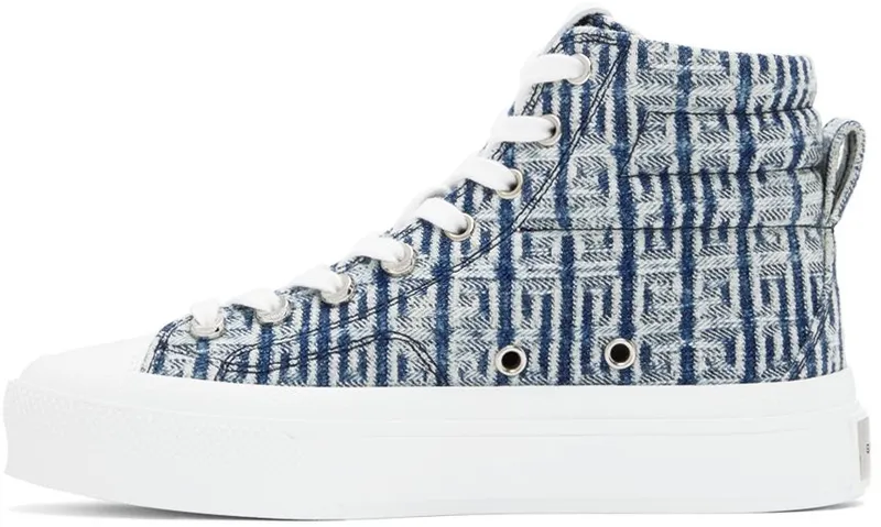 Givenchy Blue 4G City High-Top Sneakers (BE0025E1EL457)