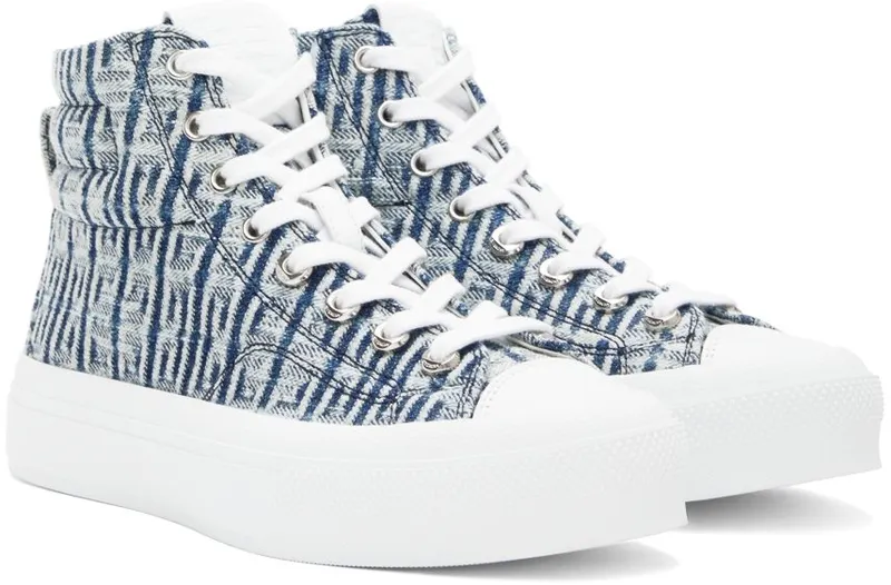 Givenchy Blue 4G City High-Top Sneakers (BE0025E1EL457)