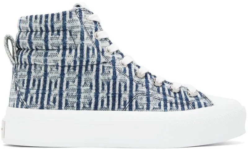 Givenchy Blue 4G City High-Top Sneakers (BE0025E1EL457)