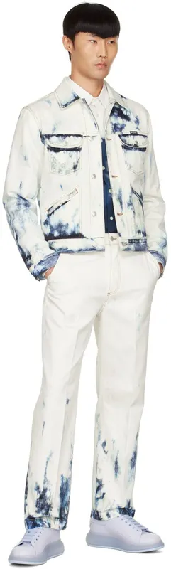 Alexander McQueen Blue Oversized Sneakers (604232WIBNY)