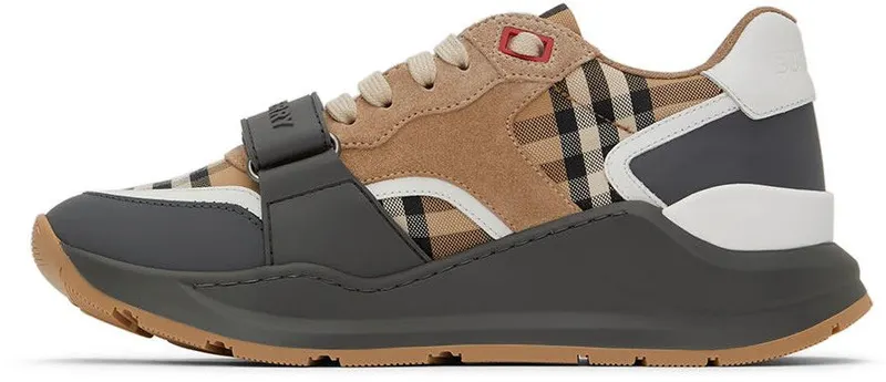 Burberry Gray Ramsey Check Sneakers (8056919)