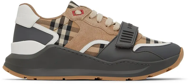 Burberry Gray Ramsey Check Sneakers (8056919)