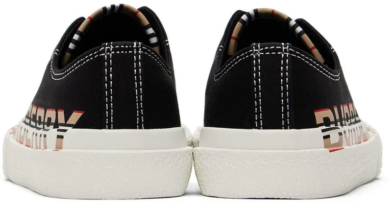 Burberry Kids Black Icon Stripe Logo Slip-on Sneakers (8042881)