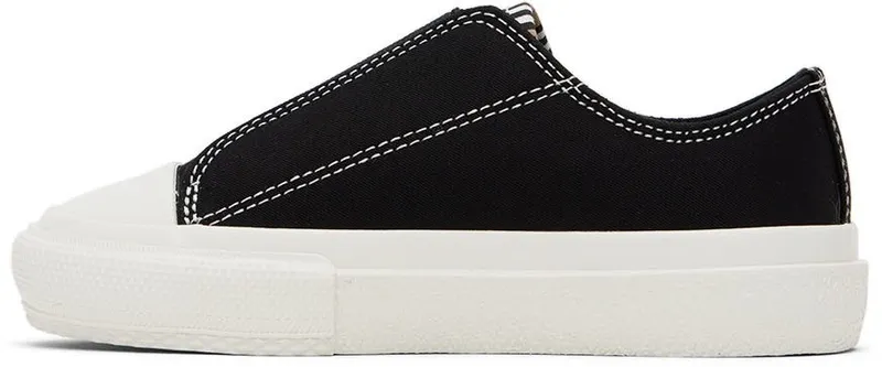 Burberry Kids Black Icon Stripe Logo Slip-on Sneakers (8042881)