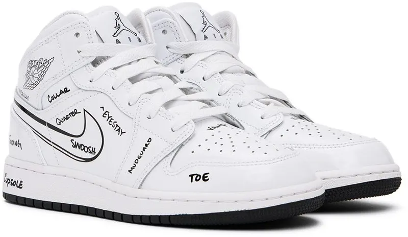 Air Jordan 1 Mid GS Sneaker School (DQ1864-100)