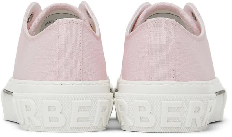 Burberry Pink Organic Cotton Low-Top Sneakers (8050685)