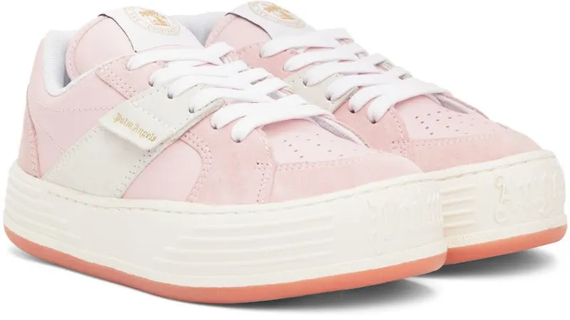 Palm Angels Pink Snow Low-Top Sneakers (PWIA034S22LEA0010130)