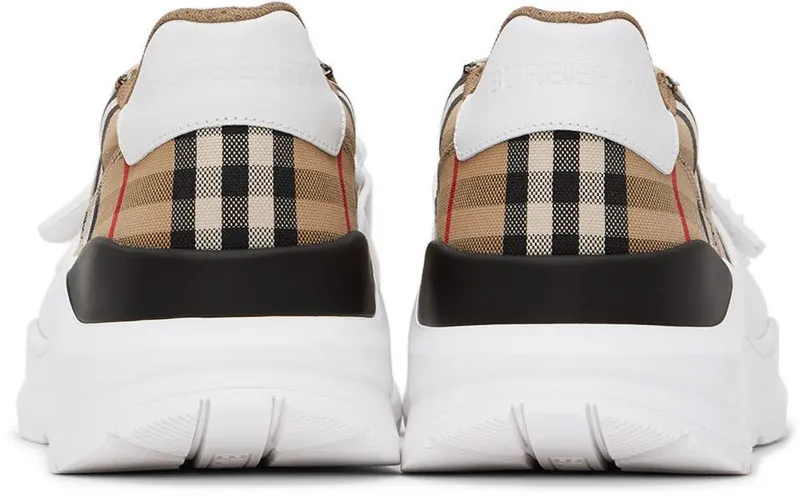 Burberry White & Beige Regis Sneakers (8048577)