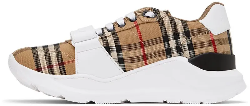 Burberry White & Beige Regis Sneakers (8048577)