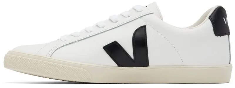 VEJA White & Black Esplar Sneakers (EO0200005)