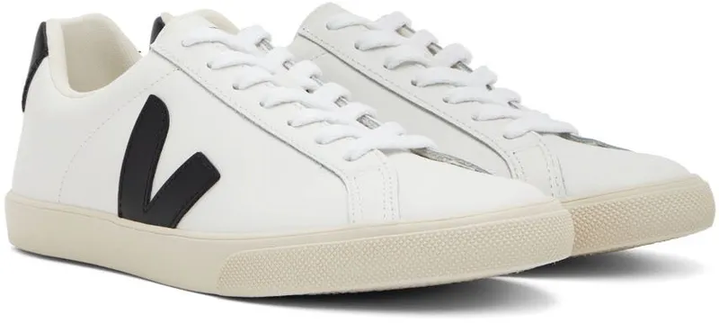 VEJA White & Black Esplar Sneakers (EO0200005)