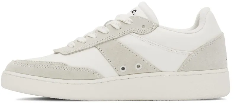 A.P.C. White & Gray Plain Sneakers (PUAAW-M56112)