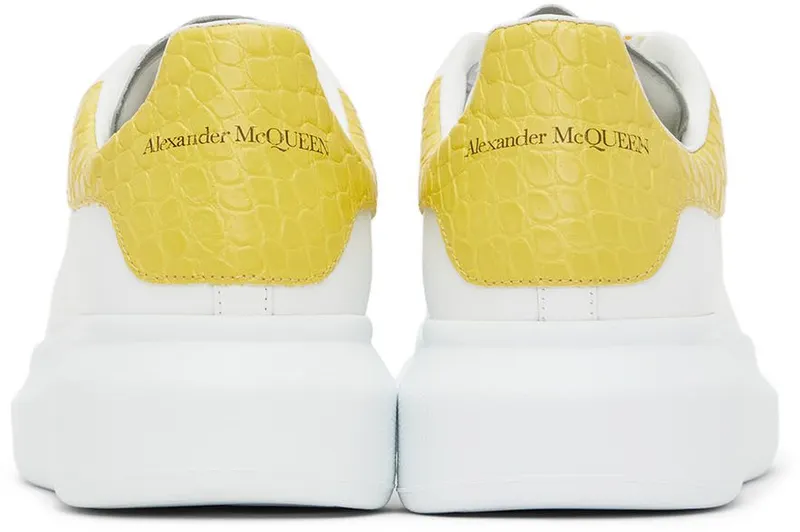 Alexander McQueen White & Yellow Oversized Sneakers (625162WIBNG)