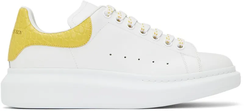 Alexander McQueen White & Yellow Oversized Sneakers (625162WIBNG)