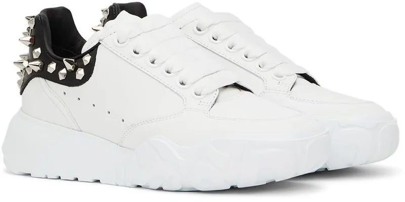 Alexander McQueen White Leather Court Sneakers (708081WICD5)
