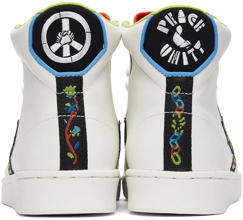 Converse White Peace & Unity Sneakers (172187C)