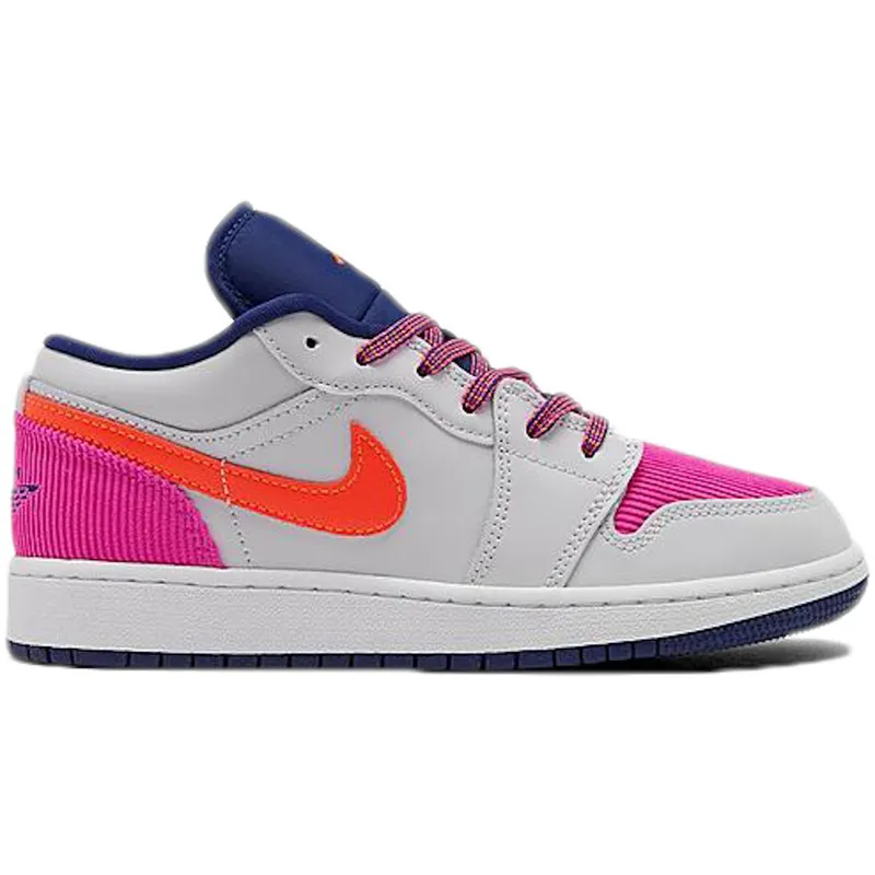 Jordan 1 Low Pink Corduroy (GS) (554723-502)